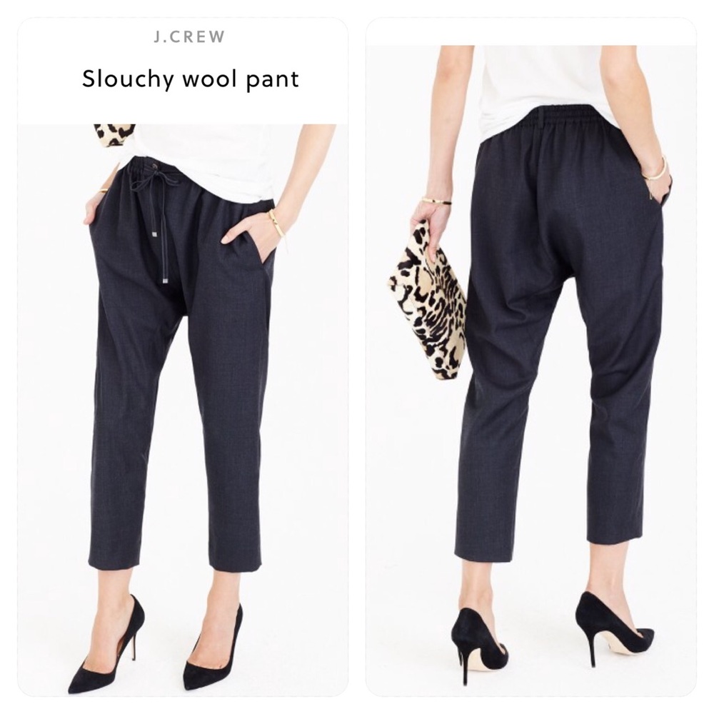 J. Crew slouchy wool blend pant